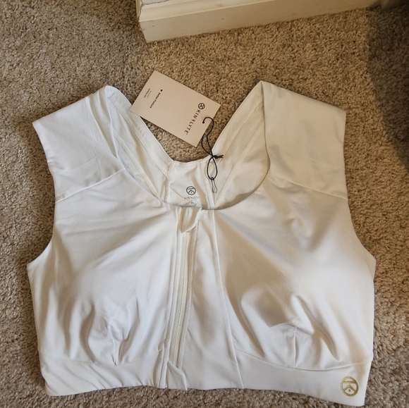 Kinflyte NWT Curve Zip Bra Echo Jersey Future White Size 2XL - Picture 1 of 5